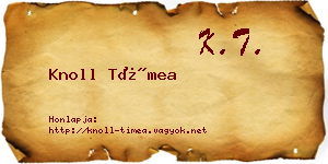 Knoll Tímea névjegykártya